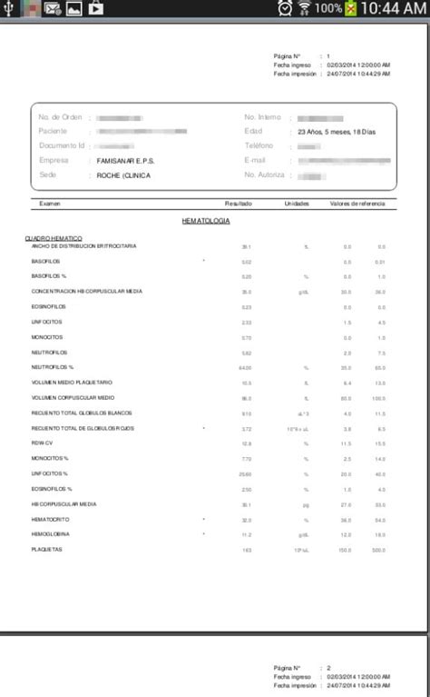 resultados famisanar cafam|Resultados de laboratorio